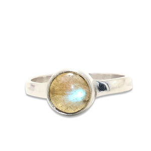 แหวนอัญมณีแหวนเงินลาบราดอไรต์ธรรมชาติสำหรับเป็นของขวัญ - Product Image 1