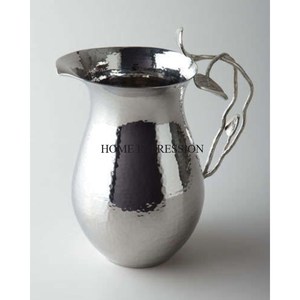 Dernier modèle arrivée Nouveau Designer Texture martelée Designer Métal fantaisie Pichet à vin Bar & Café Fournitures de fournisseur de l'Inde - Product Image 3