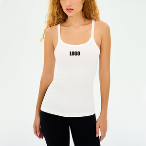 Personnalisé tricoté décontracté été coton séchage rapide respirant femmes Slim Fit culture Yoga sport débardeur avec Logo personnalisé - Product Image 4