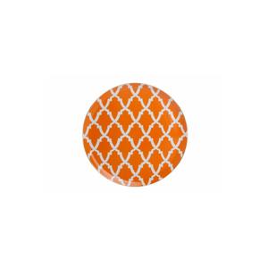 Assiette plate marocaine à motif 3, 28 cm, orange, 04a+p018767, style méditerranéen pour les occasions festives - Product Image 1