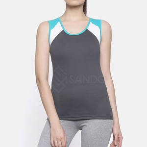 Camiseta sin mangas transpirable para mujeres adultas de etiqueta privada en venta al por mayor, camiseta sin mangas para mujeres de gimnasio más vendida - Product Image 5