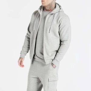 <b>Men</b> Custom Logo Active Pullover Tracksuit 100% Cotton Zipped Hoodie Matching <b>Joggers</b> Wholesale <b>Cargo</b> Solid - Product Image 2