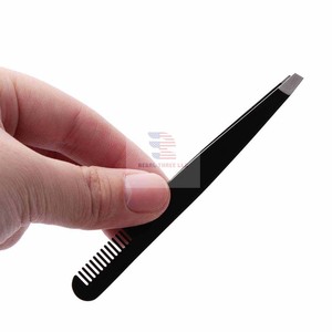 Premium Eyebrow <b>Tweezer</b> with Comb Stainless Steel Eyebrow <b>Tweezers</b> - Product Image 2