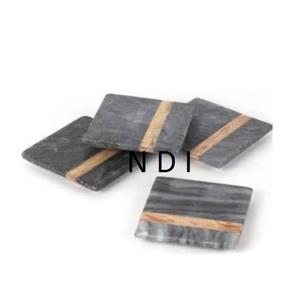 Sous-verres de tasses à thé en marbre classiques Ensemble de sous-verres décoratifs de taille personnalisée écologique pour la maison Hôtel Restaurant Utilisation - Product Image 1