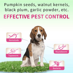 Supplément de vermifuge à base de plantes probiotiques naturels doux à mâcher pour chiens et chats, absorption rapide, sûre et douce - Product Image 3