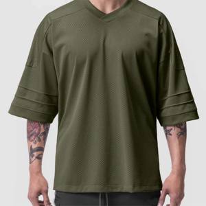 Camiseta deportiva de malla transpirable para hombre: perfecta para fitness, correr y deportes de equipo con tela que absorbe la humedad - Product Image 5