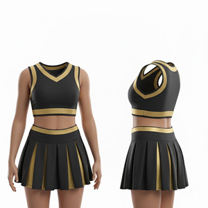 Uniformes de Animadoras Personalizados en Oferta, Conjunto de Uniforme Varsity de Spandex/Poliéster con Impresión por Sublimación, Diseño Gratuito, Uniformes de Animadoras para la Línea Lateral - Product Image 4