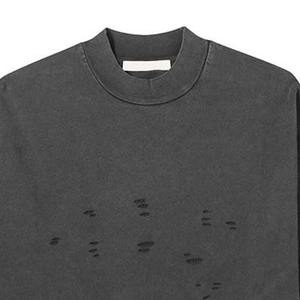 Fabricación personalizada de alta calidad logotipo personalizado doble capa manga larga Camiseta serigrafiado camisetas desgastadas - Product Image 6