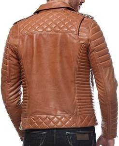 Chaqueta de Motociclista para Hombre - Chaqueta de Cuero de Cordero Estilo Rocker Retro para Invierno, Chaqueta Doble con Múltiples Bolsillos - Product Image 3