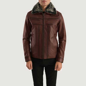 Veste d'hiver pour hommes Top Design avec col montant manches longues 100% cuir de haute qualité personnalisable prix raisonnable - Product Image 2