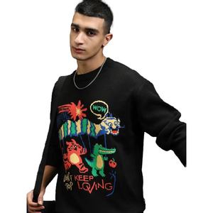 เสื้อถักสวมหัวสำหรับผู้ชายผ้าขนแกะคอกลมกันลมเป็นมิตรกับสิ่งแวดล้อมดีไซน์เป็นตัวอักษรแจ็คการ์ดออกแบบโลโก้ได้ตามต้องการ - Product Image 2