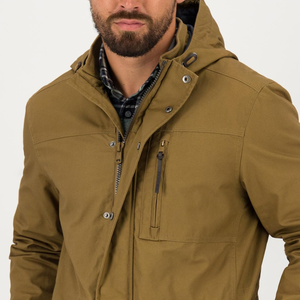 Dernière conception de haute qualité Logo personnalisé hommes Vintage veste de pluie fermeture éclair toile rempli coton rembourrage mâle veste d'hiver pour garçons - Product Image 3