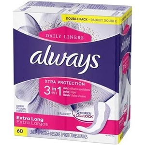 Always Anti-Bunch Xtra Protection, Toallas Sanitarias Diarias, Largas, Sin Perfume, 108 Unidades - Product Image 5