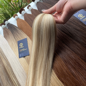 Venta al por mayor de cabello virgen personalizado, textura de 10 a 34 pulgadas, trama doble a máquina, extensiones de cabello a granel de fábrica vietnamita, cabello de alta calidad. - Product Image 1