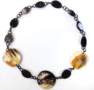 Nouveau design corne anneau en forme de coeur chaîne connectée corne naturelle collier bijoux de mode bracelet femmes collier bijoux pour femmes - Product Image 3