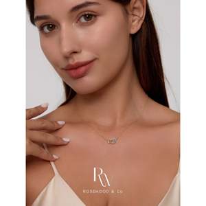 Collana con Ciondolo Luna Retrò in Oro con Conchiglia di Abalone Blu, Gemma Autentica, Charm Celestiale, Collana Placcata Oro Regalo - Product Image 2