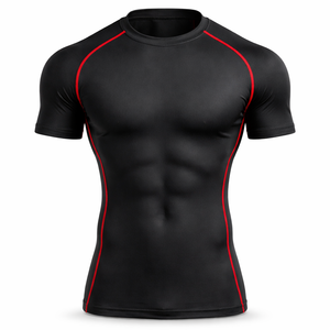 Camiseta de Compresión para Hombre, Secado Rápido, Ropa Deportiva para Gimnasio, Ajuste Ceñido, Manga Corta, para Entrenamiento y Running - Product Image 1