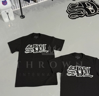 T-shirts pour hommes Cupid Tattoo Hip Hop Streetwear en coton 100% peigné, écologique, personnalisable OEM, 300 g/m², motif 'THAT'S AWFUL LOT COUGH SYRUP'