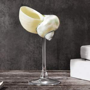 COPAS DE VINO EXCLUSIVAS: CÁPLETA DE CONCHA ARTESANAL PARA LA DECORACIÓN ELEGANTE DE BODAS Y FIESTAS - Product Image 2