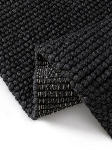 Hautement recommandé moderne 80x250 cm pur laine tapis salle à manger hall/entrée chambre salon coureur avec perles ton anthracite - Product Image 4