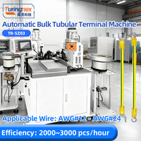 TR-SZ03 entièrement automatique électrique Double tête tubulaire borne isolante pressage à froid et coupe câblage sertissage Machine