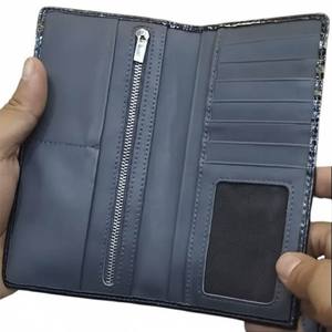 Portefeuille long noir brillant de qualité supérieure pour hommes et femmes avec plusieurs emplacements pour cartes et poche zippée, porte-monnaie élégant en cuir verni - Product Image 2