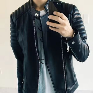 Veste en cuir légère pour homme sur mesure, respirante, décontractée, chaude pour l'hiver, confortable, vente en gros OEM de vestes en cuir - Product Image 6