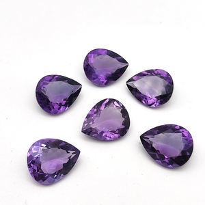 พลอยอะมีทิสต์ธรรมชาติ 10 เม็ด ขนาด 17x14x7 มม. เจียระไนทรงหยดน้ำ น้ำหนัก 87.25 กะรัต คุณภาพสูง พร้อมรูด้านบน ราคา 421 ดอลลาร์สหรัฐ - Product Image 4