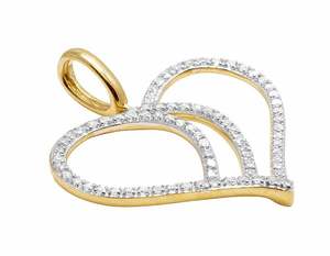 Diamante de moissanita de alto lujo tachonado en colgante de corazón de plata 925 para mujeres cada ocasión regalo de boda fiesta - Product Image 2