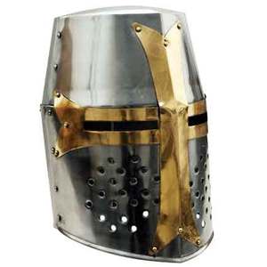 Gran Placa Cruzada Medieval de Caballero Templario Negro, Cruz de Latón, Disfraz de Halloween Hecho a Mano con Recubrimiento en Polvo - Product Image 6