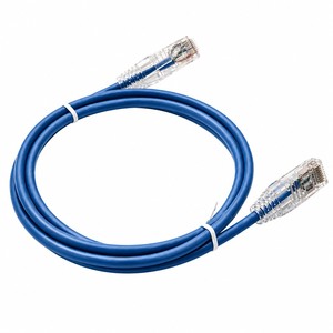 สายแพทช์อีเธอร์เน็ต <span class=keywords><strong>Cat6A</strong></span> UTP แบบบางพิเศษ 28AWG ทองแดงเปลือยแบบตีเกลียว 10Gbps RJ45 ปลอกหุ้ม PVC/LSZH ความยาวตามสั่ง มาตรฐาน CE RoHS - Product Image 1