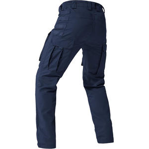 Pantalones de trabajo ligeros y duraderos informales para hombre, pantalones Cargo con logotipo personalizado, botón multibolsillo, cierre de mosca, pedidos directos de fábrica al por mayor - Product Image 2