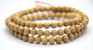 Pulsera de cuentas de madera de sándalo, brazalete religioso - Product Image 4
