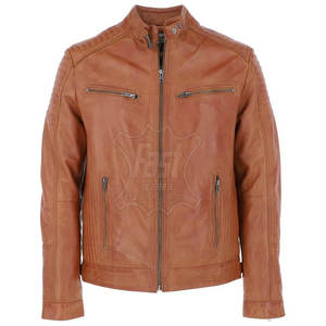 Blouson de moto en cuir pour homme, personnalisé, OEM, avec soutien dorsal, collection 2025 - Product Image 1