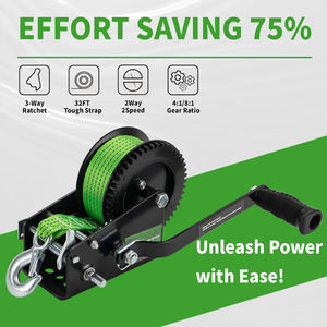 <span class=keywords><strong>Winch</strong></span> Trailer Kapal Tugas Berat AMBITION 3200lbs dengan Tali 32FT, Ratchet 2 Arah, Gear 4:1/8:1, <span class=keywords><strong>Winch</strong></span> Trailer Portabel dengan Engkol Tangan - Product Image 4