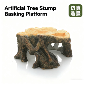 Acuario paisajismo lagarto Gecko reptil ocultar cueva tortuga tomar el sol plataforma tortuga tanque decoración piedra Artificial resina ornamento - Product Image 3
