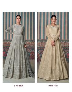 Vestidos bordados Chikankari de aspecto pesado completo con colección de vestidos Dupatta bordados - Product Image 3