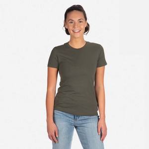 Blanks Camiseta clásica de cuello redondo de algodón puro para mujer - Product Image 1