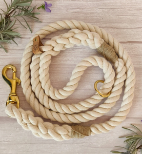 Natural // Handmade Eco-friendly Natural Cotton Rope <b>Dog</b> Lead// <b>Dog</b> <b>Leash</b> Cotton Rope Handmade <b>Dog</b> <b>Leash</b> Pet <b>Leash</b> Set - Product Image 2