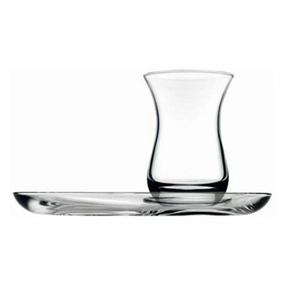 PAŞABAHÇE AIDA tazze da tè dorate - Product Image 1