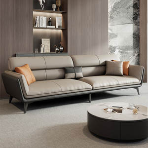 โซฟาหนังสามที่นั่งสไตล์โมเดิร์นสไตล์เรียบง่ายสำหรับธุรกิจสำนักงานโรงแรมโรงเรียนการรับหรือใช้ในบ้าน - Product Image 2