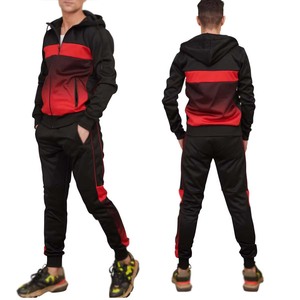 Cómoda tela transpirable con manga completa técnica lavada de verano nueva llegada conjunto de chándales con cuello con capucha de talla grande para hombre - Product Image 6