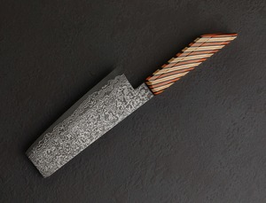 Cuchillo de carnicero de acero de Damasco hecho a mano con mango de resina, cuchillo de cocina para afilar verduras y carne - Product Image 6