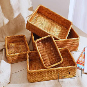 Hot Sale <b>Rattan</b> <b>Storage</b> <b>Basket</b> <b>Rattan</b> <b>Basket</b> for Tableware Handmade From Vietnam - Product Image 1