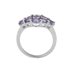 Shah Gems Women's Natural Tanzanite Ring in 925 Sterling Silver Fine Brooches - Product Image 3