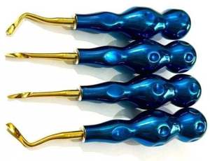 Juego de Elevadores Dentales Manuales de Alta Calidad Episurg, Elevadores de Raíz Dentados de Acero Inoxidable Azul, Certificación CE - Product Image 5