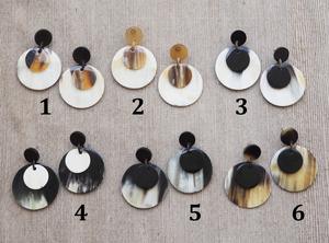 Boucles d'oreilles en corne de buffle pour filles, boucles d'oreilles pour femmes, bijoux en corne, corne naturelle pour femmes, haute qualité - Product Image 6