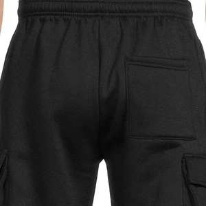 Men's Casual Style Heavy Thick Cotton Fleece Bermuda Shorts Wholesale <b>Plain</b> Streetwear Drawstring <b>Canvas</b> Jogger Shorts - Product Image 6