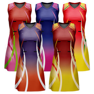 Diferentes diseños sublimación Netball Jersey venta al por mayor de secado rápido de poliéster mujeres barato Netball uniforme precio barato transpirable - Product Image 5