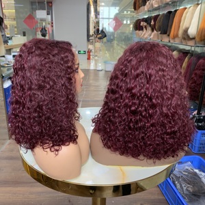 <b>Short</b> Fashion Luxury Curl <b>Wig</b>, 4x4 Lace 14 Inch Vietnamese SDD Hair, Breathable Wear, Plenty Of Color Choices For Ladies - Product Image 2